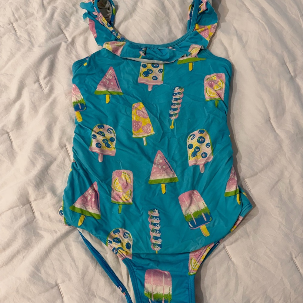Hatley Blue Popsicle Print Kids Swim One Piece